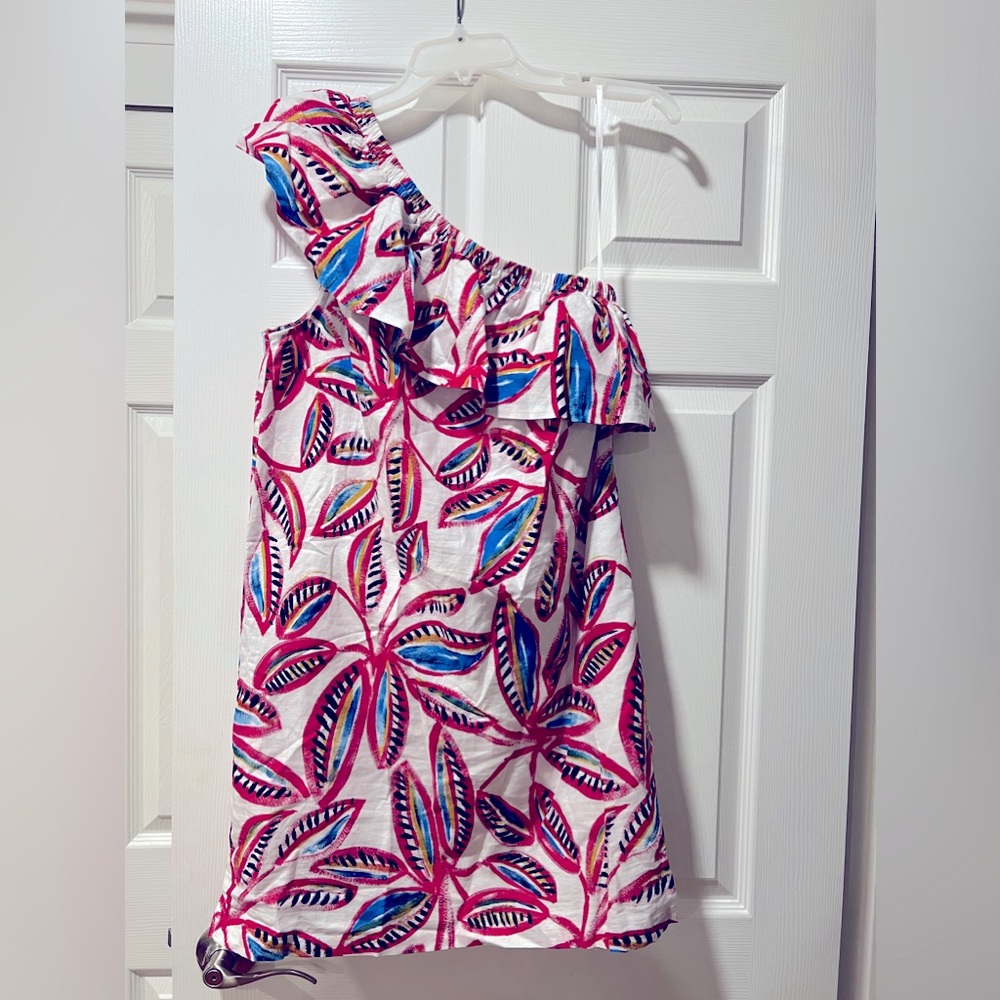 Brand new one strap flower dress with ruffle